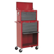 Sealey Topchest & Rollcab Combination 13 Drawer with Ball-Bearing Slides Red/Gre Sealey - Dynamic Drive