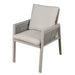 Dellonda Set of 4 Fusion Garden/Patio Aluminium Dining Chairs with Armrests - Light Grey Dellonda  - Dynamic Drive