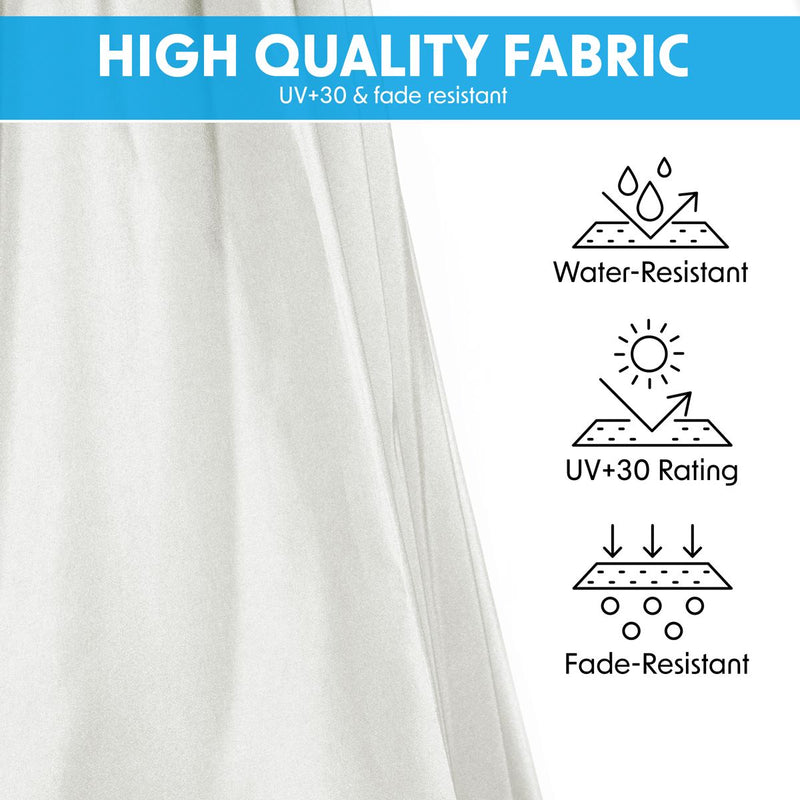 Dellonda Banana Parasol with Cover 3m - Cream DG265 Dellonda - Dynamic Drive