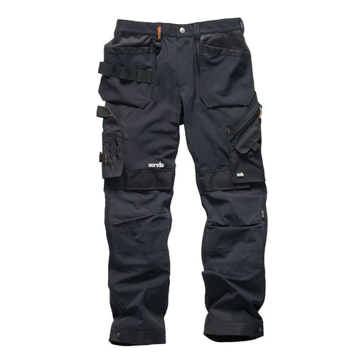 Scruffs Pro Flex Plus Holster Trousers Black 28R Scruffs - Dynamic Drive