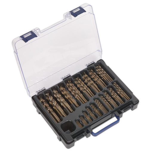 Sealey HSS Cobalt Fully Ground Drill Bit Assortment 170pc 1-10mm DBS170CB Sealey  - Dynamic Drive