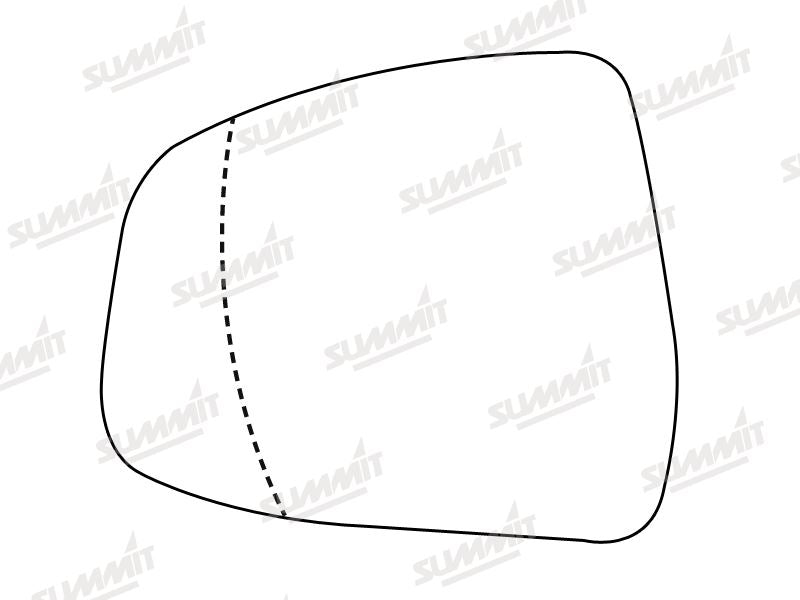Summit Stick-On Standard Mirror Glass fits Ford Mondeo 4 LHS Summit - Dynamic Drive