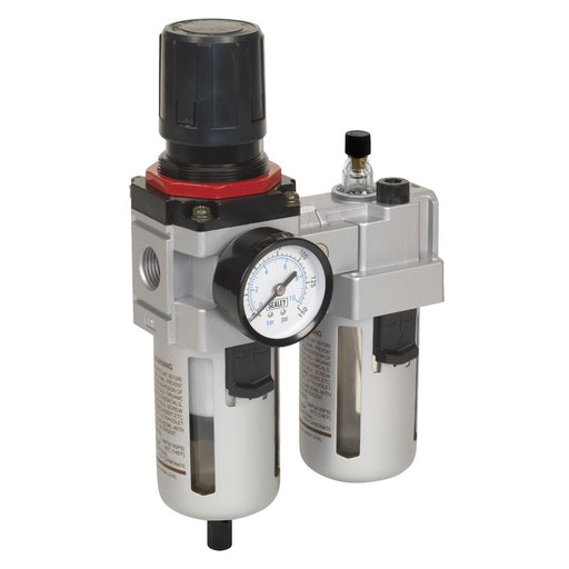 Sealey Air Filter/Regulator/Lubricator High Flow SA4001 Sealey - Dynamic Drive