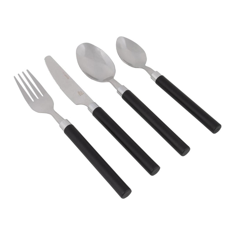 Bo-Camp Cutlery Set with Basket 24 Pieces 6 Persons Black Bo-Camp - Dynamic Drive