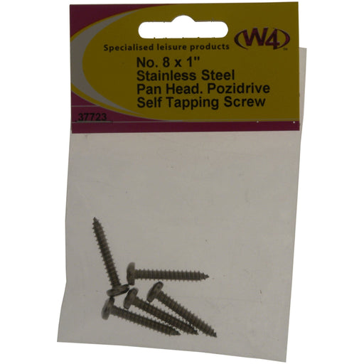 MDS1203 W4 No. 8 x 1 Self Tapping Stainless Steel Pan head 5 pack 37723 W4 - Dynamic Drive