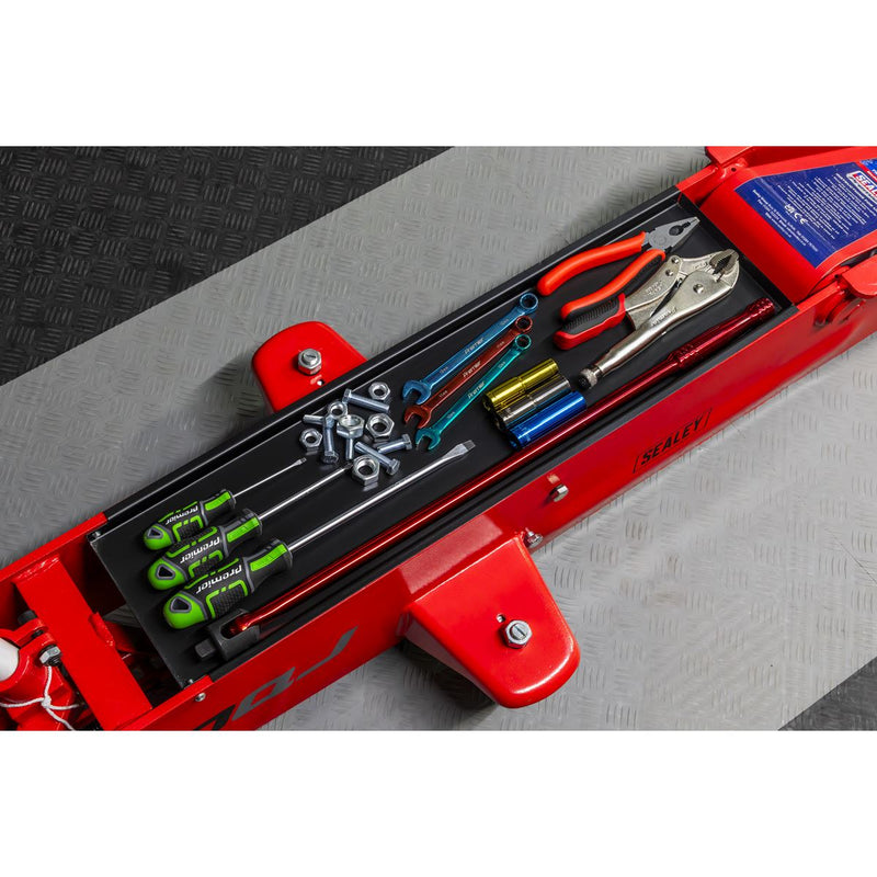Sealey Premier Premier Long Reach Trolley Jack 10 Tonne 10QJ Sealey Premier - Dynamic Drive