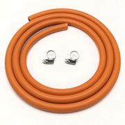 2m 8mm I/D LPG Butane/Propane Gas Hose With 2 Stainless band Hose Clips Crusader - Dynamic Drive