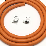 2m 8mm I/D LPG Butane/Propane Gas Hose With 2 Stainless band Hose Clips Crusader - Dynamic Drive