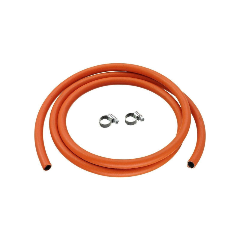 2m 8mm I/D LPG Butane/Propane Gas Hose With 2 Stainless band Hose Clips Crusader - Dynamic Drive
