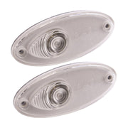 2x Hella Clear White Oval Front Marker Light Hella - Dynamic Drive