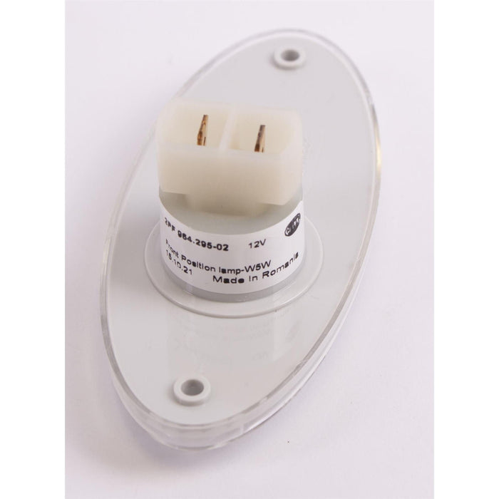2x Hella Clear White Oval Front Marker Light Hella - Dynamic Drive