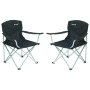 2x Outwell Catamarca Folding Chair Camping Caravan Fishing Black 2022 125kg Outwell - Dynamic Drive