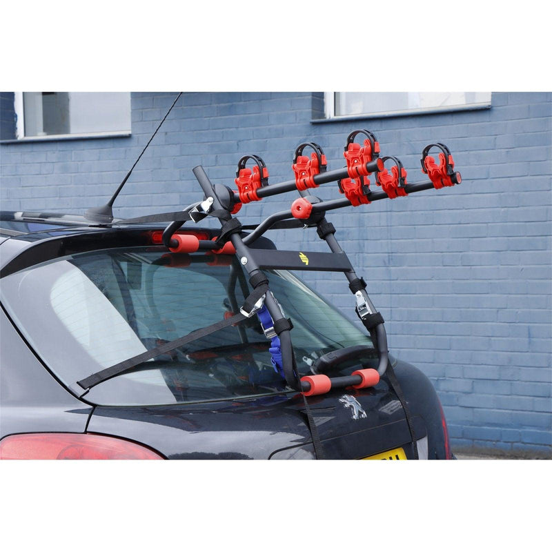 3 Bicycle Bike Car Cycle Carrier Rack Universal Fitting Hatchback Estate 45KG UKB4C - Dynamic Drive
