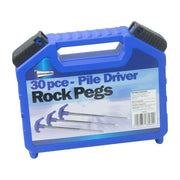 30 x Pile Driver Rock Pegs Caravan Tent Awning Thread Steel Drill by Streetwize Leisurewize - Dynamic Drive