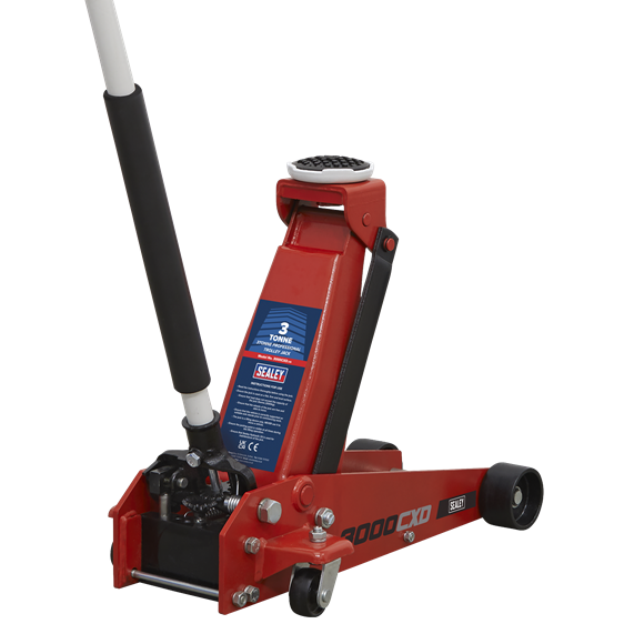Sealey Trolley Jack 3 Tonne Standard Chassis 3000CXD Sealey - Dynamic Drive