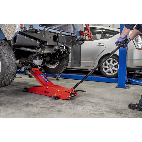 Sealey Trolley Jack 3 Tonne Long Reach High Lift 3000HLC Sealey - Dynamic Drive