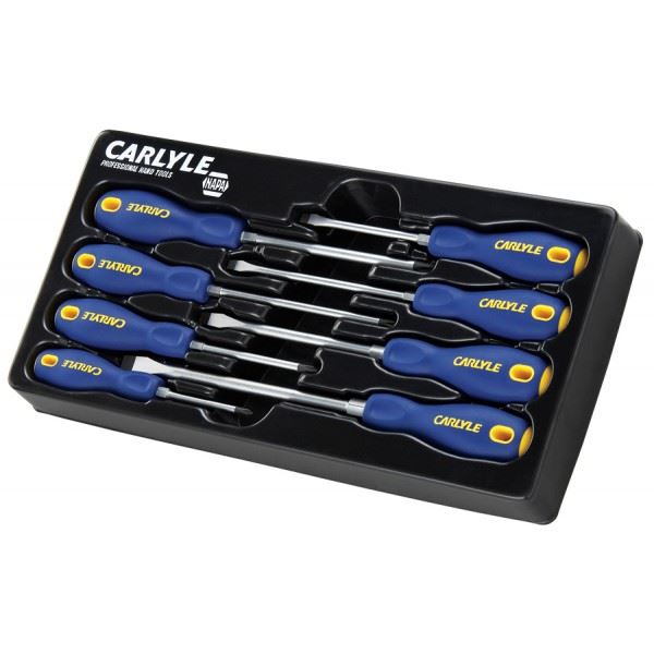 Carlyle Hand Tools Screwdriver Set - Combination - 8 Piece Caryle Tools - Dynamic Drive
