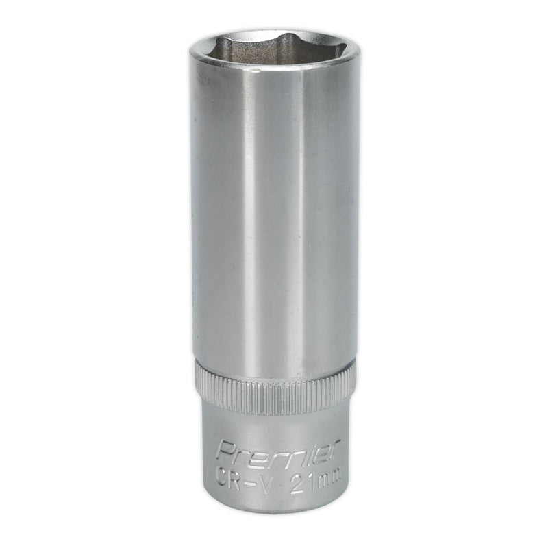 Sealey WallDrive Socket 21mm Deep 1/2"Sq Drive S1221D Sealey - Dynamic Drive