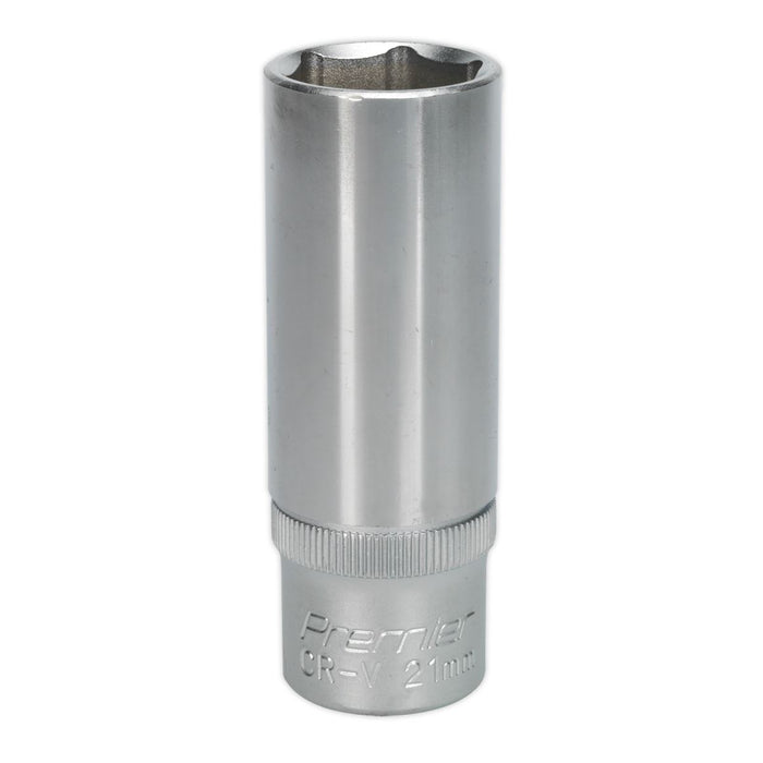 Sealey WallDrive Socket 21mm Deep 1/2"Sq Drive S1221D Sealey - Dynamic Drive