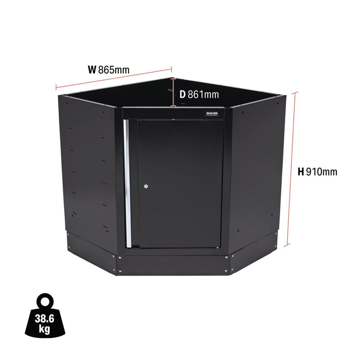 Draper BUNKER Modular Corner Floor Cabinet, 865mm 33199 Draper - Dynamic Drive