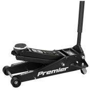 Sealey Trolley Jack 3 Tonne Rocket Lift Black 3040AB Sealey - Dynamic Drive