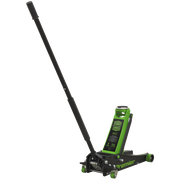 Sealey Trolley Jack 3 Tonne Rocket Lift Green 3040AG Sealey - Dynamic Drive