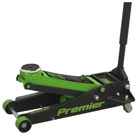 Sealey Trolley Jack 3 Tonne Rocket Lift Green 3040AG Sealey - Dynamic Drive