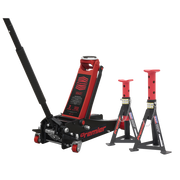 Sealey Trolley Jack 3t & AXLe Stands (Pair) 3t per Stand Combo 3040ARCOMBO Sealey - Dynamic Drive