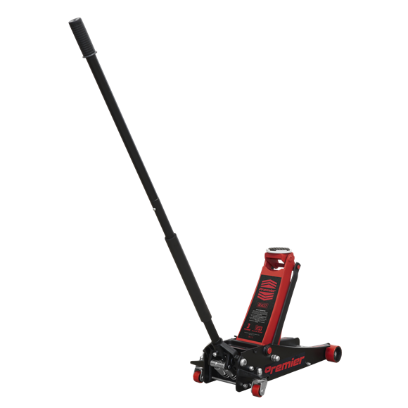 Sealey Trolley Jack 3 Tonne Rocket Lift Red 3040AR Sealey - Dynamic Drive