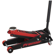 Sealey Trolley Jack 3 Tonne Rocket Lift Red 3040AR Sealey - Dynamic Drive