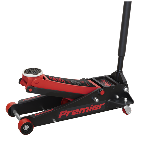 Sealey Trolley Jack 3 Tonne Rocket Lift Red 3040AR Sealey - Dynamic Drive