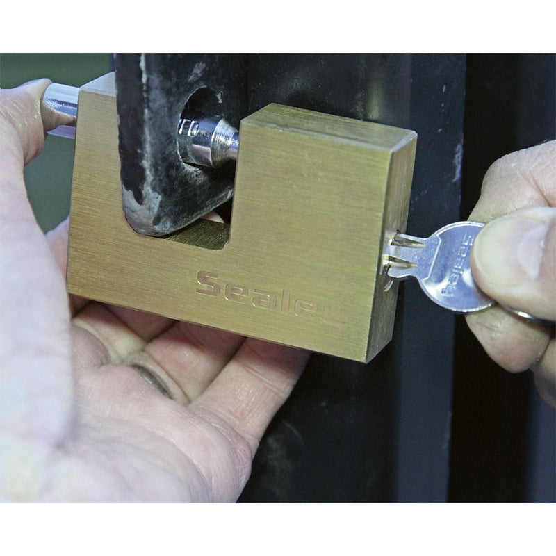Sealey Brass Body Shutter Padlock 60mm Sealey - Dynamic Drive