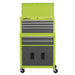 Sealey Topchest & Rollcab Combo 6 Drawer- Hi-Vis Green/Grey AP2200BBHV Sealey  - Dynamic Drive
