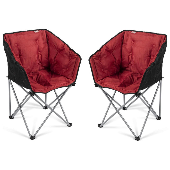 2x Kampa Dometic Tub Lightweight Folding Camping Chair Ember Red Kampa  - Dynamic Drive