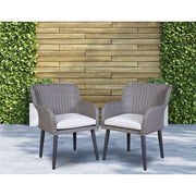 Dellonda Buxton Rattan Wicker Outdoor Chairs Set 2pc DG76 Dellonda - Dynamic Drive