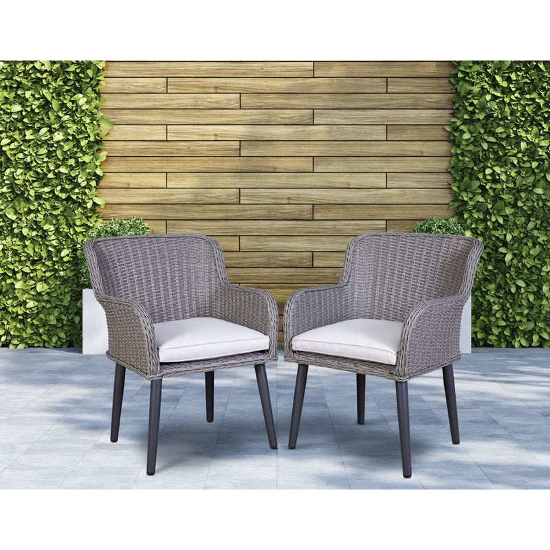 Dellonda Buxton Rattan Wicker Outdoor Chairs Set 2pc DG76 Dellonda - Dynamic Drive