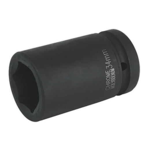 Sealey Impact Socket 34mm Deep 1"Sq Drive IS134D Sealey - Dynamic Drive
