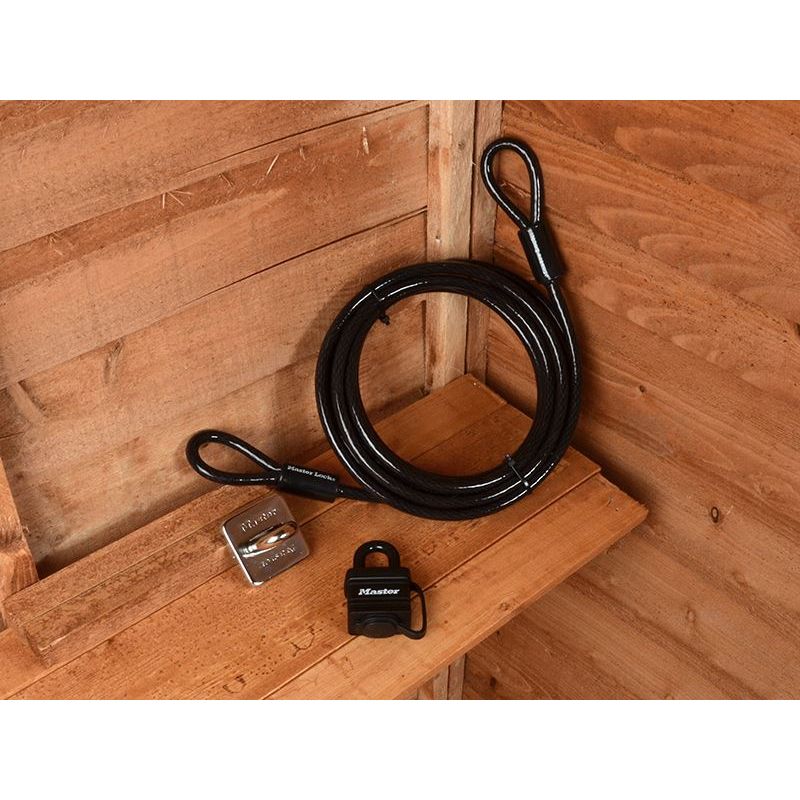 Master Lock Garden Security Kit with Lock Anchor & Cable 4.5m Master Lock - Dynamic Drive