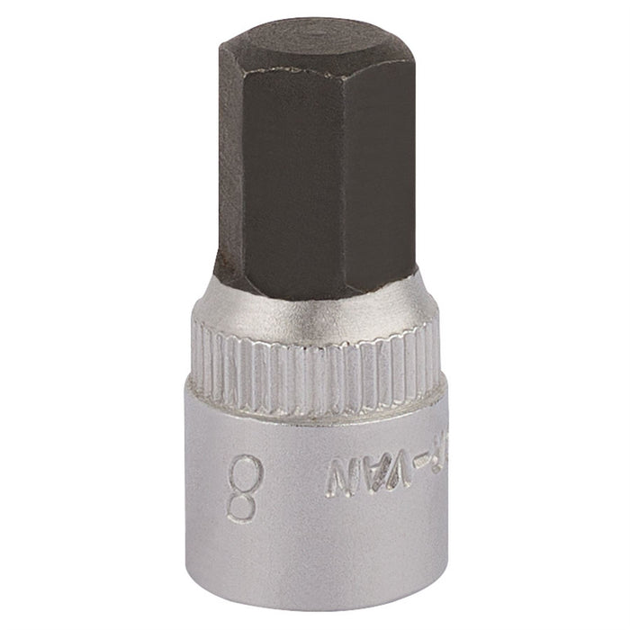 Draper Elora Hexagon Screwdriver Socket, 1/4" Sq. Dr., 8mm 11128 Draper - Dynamic Drive