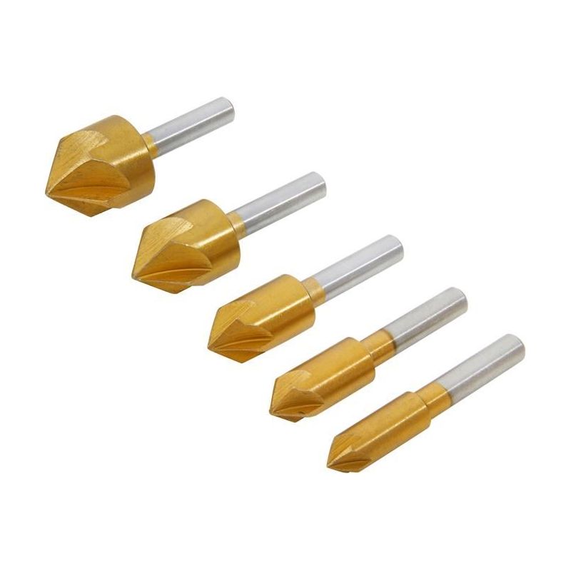 Bluespot Tools HSS Titanium Countersink Bit Set, 5 Piece BlueSpot Tools - Dynamic Drive
