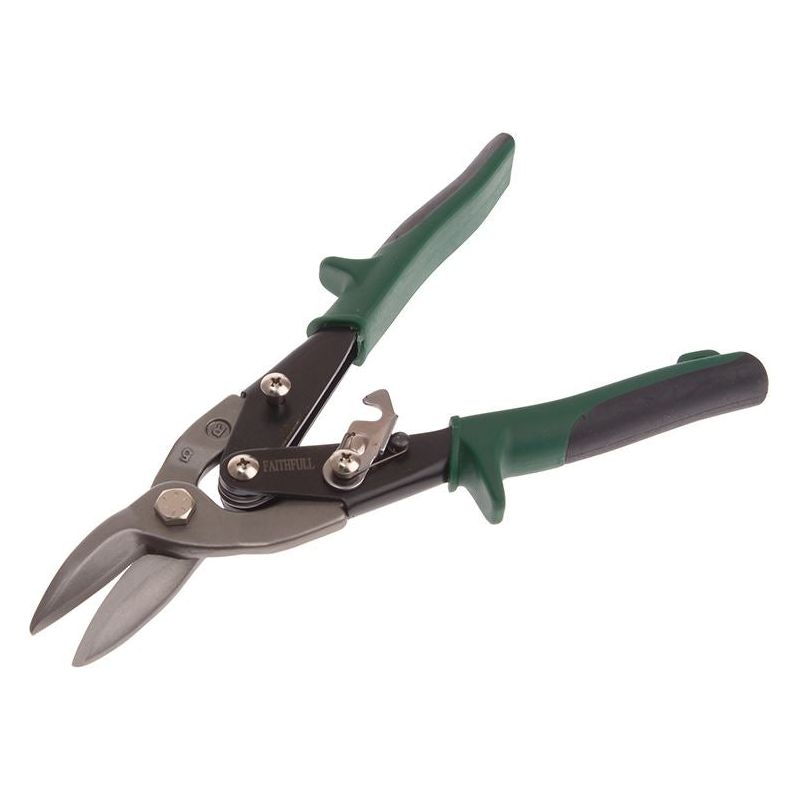 Faithfull Green Compound Aviation Snips Right Cut 250mm (10in) Faithfull - Dynamic Drive