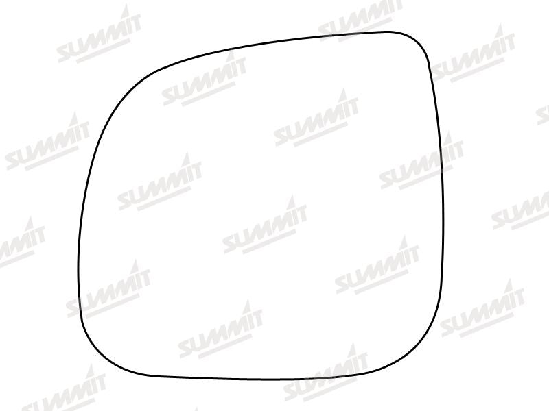Summit Stick-On Commercial Mirror Glass fits VW Transporter T5 Caddy 2010 on LHS Summit - Dynamic Drive