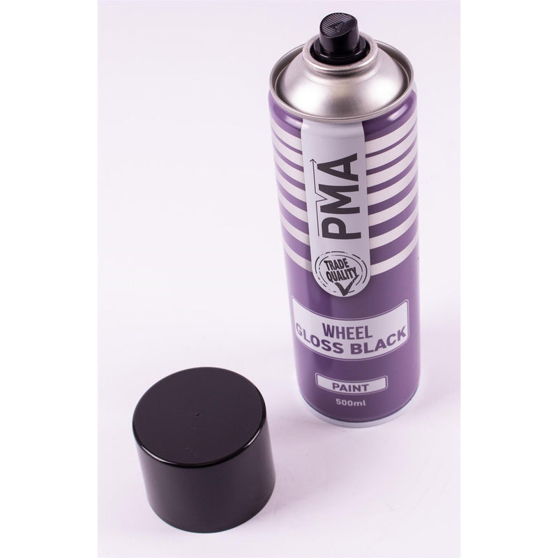 12x Autotek GLOSS BLACK Wheel Paint 500ml Spray Paint High Coverage PMA - Dynamic Drive