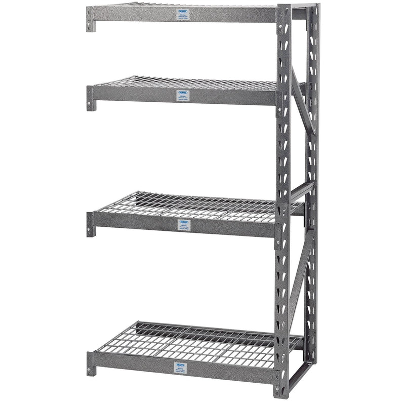 Draper Expert Heavy Duty Steel 4 Shelving Extension Unit, 1040 x 610 x 1830mm Draper - Dynamic Drive