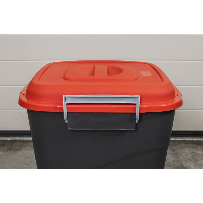 Sealey Refuse/Storage Bin 50L Red BM50R Sealey - Dynamic Drive