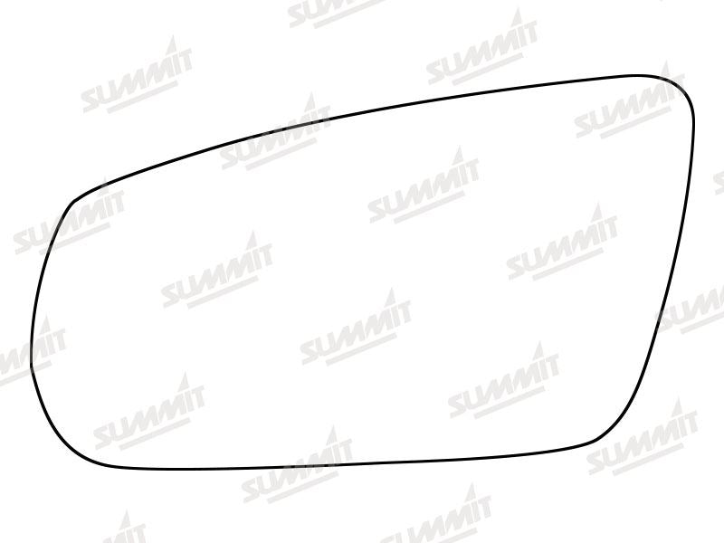 Summit Stick-On Standard Mirror Glass fits Ford Mustang 04 to 15 LHS Summit - Dynamic Drive