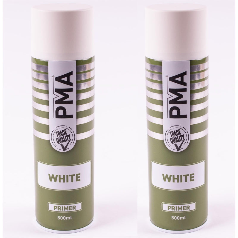 Autotek Professional White Primer 500ml Spray Paint High Coverage Autotek - Dynamic Drive