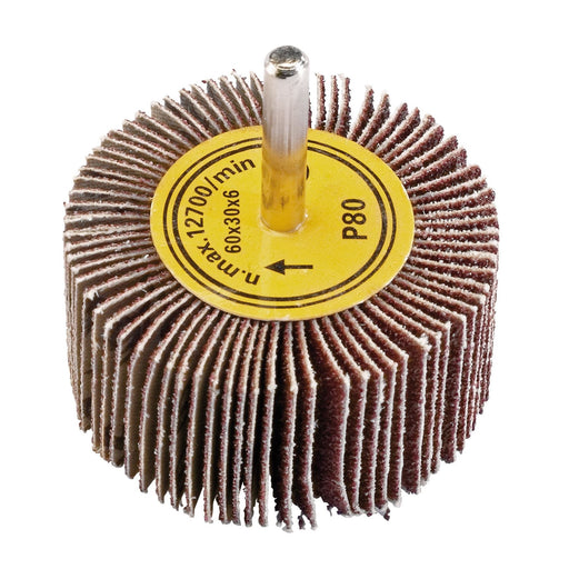Draper Abrasive Flap Wheel, 60 x 30mm, 80 Grit 71919 Draper - Dynamic Drive