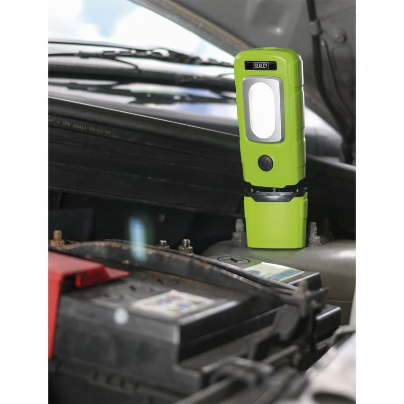Sealey Rechargeable 360 Inspection Light 3W COB & 1W SMD LED Green Lithium-Polym Sealey - Dynamic Drive