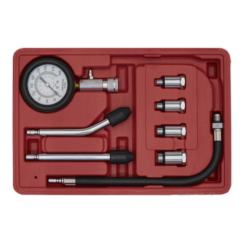 Sealey Petrol Engine Compression Test Kit 8pc CT955 Sealey - Dynamic Drive